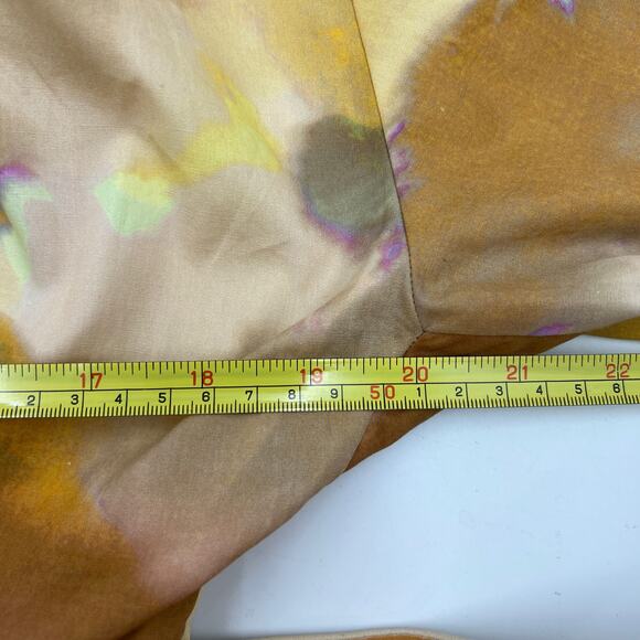 Exquise Brooklyn Dress Watercolor Belted Cotton Yellow Orange Pastels - Picture 8 of 17